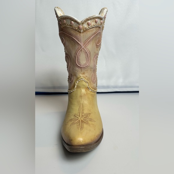 Cowboy Cowgirl Boot Vase for Home or Office - Picture 3 of 8